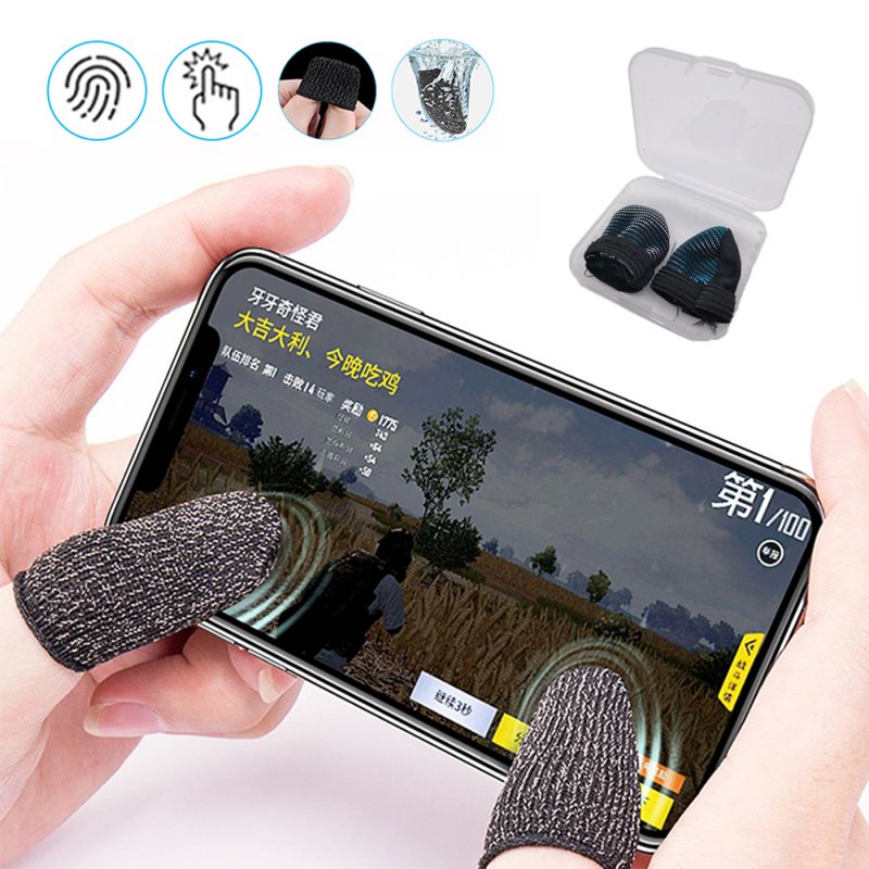 1 Pair L1 R1 Breathable Mobile Game Controller Finger Sleeve Touch Trigger For Fortnite PUBG black_Style 2