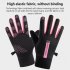 1 Pair Men Full Finger Mittens Thickened Windproof Cold proof Touch Screen Running Riding Ski Gloves Black Grey