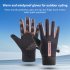 1 Pair Men Full Finger Mittens Thickened Windproof Cold proof Touch Screen Running Riding Ski Gloves Black Grey
