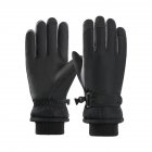 1 Pair Men Ski Gloves Windproof Waterproof Non-slip Wear-resistant Thickening