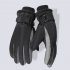 1 Pair Men Ski Gloves Windproof Waterproof Non slip Wear resistant Thickening Winter Warm Gloves Large Black Grey