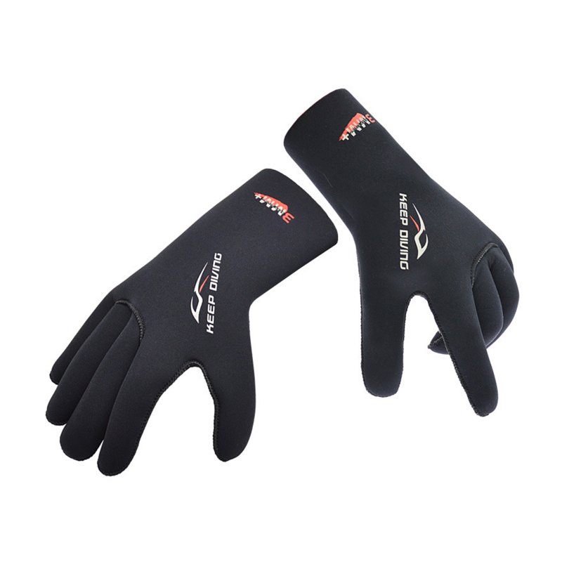 1 Pair Men Women Diving Gloves Anti-skid Anti-scratch Swimming Gloves For Kayak Surfing Snorkeling black M