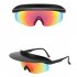 1 Pair Men Women Fashion Cycling Glasses High definition Lenses Colorful Hat Brim Outdoor Sport Sunglasses Eyewear C White spot frame blue lens