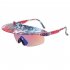 1 Pair Men Women Fashion Cycling Glasses High definition Lenses Colorful Hat Brim Outdoor Sport Sunglasses Eyewear G black frame red lens