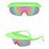 1 Pair Men Women Fashion Cycling Glasses High definition Lenses Colorful Hat Brim Outdoor Sport Sunglasses Eyewear F yellow printing green lens