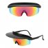 1 Pair Men Women Fashion Cycling Glasses High definition Lenses Colorful Hat Brim Outdoor Sport Sunglasses Eyewear F yellow printing green lens