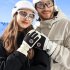 1 Pair Men Women Outdoor Ski Gloves Windproof Waterproof Non slip Touch Screen Winter Warm Gloves SK28 Pink