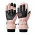 1 Pair Men Women Outdoor Ski Gloves Windproof Waterproof Non slip Touch Screen Winter Warm Gloves SK28 Pink