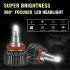 1 Pair Metal Car Headlight Bulbs G12 8 Sides 360 Degree H4 H7 9005 Led Car Lamp Universal