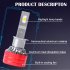1 Pair Metal F5 Car Led Headlight Shock proof Waterproof Head lamp Bulb Modified Accessories H1