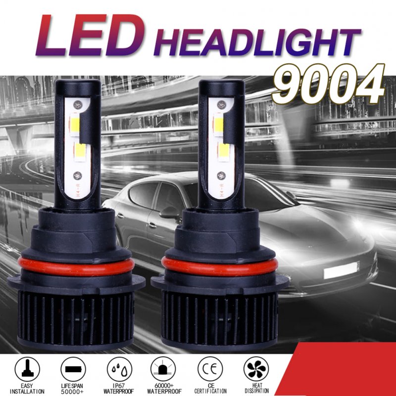 1 Pair Metal F9 Car Led Headlight H4 H7 H11 H13 9004 9005 9006 Decode Front Bulb Lamp Auto Parts 9004