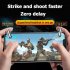 1 Pair Metal Gt01 Game  Controller Internal Slot Compact Mobile Phone Game Trigger Joystick Chicken eating Auxiliary Button Transparent 1 pair