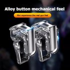1 Pair Metal Gt01 Game  Controller Internal Slot Compact Mobile Phone Game Trigger Joystick Chicken-eating Auxiliary Button Transparent 1 pair