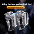 1 Pair Metal Gt01 Game  Controller Internal Slot Compact Mobile Phone Game Trigger Joystick Chicken eating Auxiliary Button Transparent 1 pair