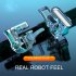 1 Pair Metal Gt01 Game  Controller Internal Slot Compact Mobile Phone Game Trigger Joystick Chicken eating Auxiliary Button Transparent 1 pair