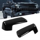 1 Pair Mirror Caps Covers Caps Door Side Rearview Mirror Housing Exterior Accessories Compatible For 1500 2500 3500 Replaces 84469252 84328137 84612941 black