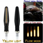 1 Pair Motorcycle Accessories In line 12Led Turn Signal Light Marker Light Flow mode black shell yellow light 1 pair