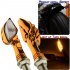 1 Pair Motorcycle Accessories Universal Type Led Turn Signal Lights Blue shell yellow light