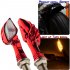 1 Pair Motorcycle Accessories Universal Type Led Turn Signal Lights Blue shell yellow light