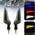 1 Pair Motorcycle Accessories Modified L shaped Light guiding Dual color Led Turn  Signal Lights Yellow blue light
