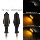 1 Pair Motorcycle Accessories Double sided Luminous Led Water Turn  Signal Lights Flow mode yellow white light