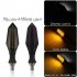 1 Pair Motorcycle Accessories Double sided Luminous Led Water Turn  Signal Lights Flow mode yellow white light