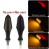 1 Pair Motorcycle Accessories Double sided Luminous Led Water Turn  Signal Lights Flow mode yellow red light