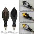 1 Pair Motorcycle Accessories Light Guiding Light Dual Color Led Turn Signal Daytime Running Light Yellow   white light
