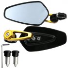 1 Pair Motorcycle Handle Bar End Side Mirror Rearview Rear View for MSX125 Gold
