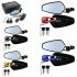 1 Pair Motorcycle Handle Bar End Side Mirror Rearview Rear View for MSX125 black