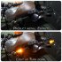 1 Pair Motorcycle Light E mark Certified Long Short 14led Turn Signal Light Black shell smoked black lenses