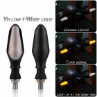 1 Pair Motorcycle Parts Dual color Led Turn Signal Lights For Motorcycle Yellow   white light