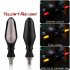 1 Pair Motorcycle Parts Dual color Led Turn Signal Lights For Motorcycle Yellow   white light