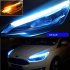 1 Pair Motorcycle Strip Light LED Daytime Running Light Sequential Flow Duotone White light   streamer yellow 60cm