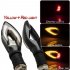 1 Pair Motorcycle  Turn  Signal Peach Heart shaped Light guided Dual color Led Turn Signal Lights Motorcycle Accessories Yellow light  turn signal    blue light