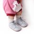 1 Pair Newborn Walker Toddler Shoes Breathable Hollow Infant Boys Girls Anti slip Soft Sole Sneakers Pink 9 12M Bottom length 13cm