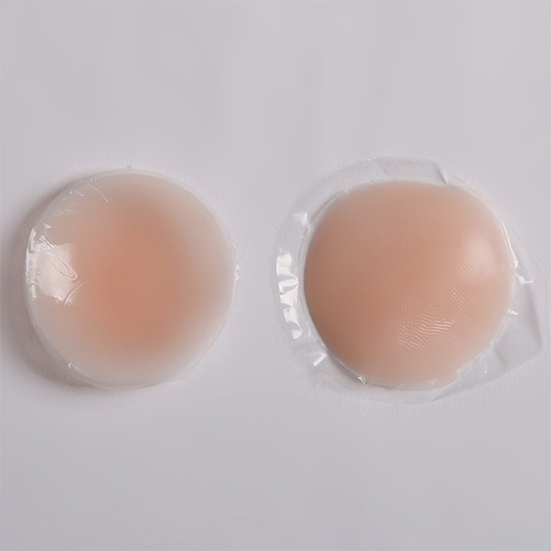 1 Pair Nipple  Patch Sexy Reusable Invisible Skin Color Self Adhesive Silicone Anti-bumps Nipple Cover Bra Pad Round shape_Color box