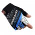 1 Pair Nylon Half  Finger  Gloves For Men Women Mountain Bike Fishing Fitness Yoga Non slip Gloves blue
