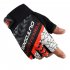 1 Pair Nylon Half  Finger  Gloves For Men Women Mountain Bike Fishing Fitness Yoga Non slip Gloves orange red