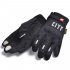 1 Pair Nylon Summer  Gloves Touch Screen Cycling Gloves Full finger Night Reflective Gloves Summer black s