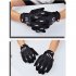 1 Pair Nylon Summer  Gloves Touch Screen Cycling Gloves Full finger Night Reflective Gloves Summer black l