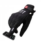 1 Pair Nylon Summer  Gloves Touch Screen Cycling Gloves Full finger Night Reflective Gloves Summer black m