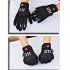 1 Pair Nylon Summer  Gloves Touch Screen Cycling Gloves Full finger Night Reflective Gloves Summer black m