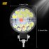 1 Pair Of Aluminum Alloy Car Led  Work  Light Mini Round 22 Lights Off road Motorcycle Engineering Spotlights 3 color Fog Lamp black