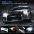 1 Pair Of H1 Car Led  Headlight Ip68 Waterproof Super Bright Low Power Consumption Top Chip 100w 6500k High Low Beam Fog Light black silver