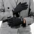1 Pair Of Thick Winter Warm  Gloves Touch Screen Non slip Gloves For Outdoor Hiking Cycling Jet black L