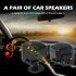 1 Pair Of Universal 500w Car  Tweeters Installs Instantly Built in Divider Mini Square High Frequency Car Audio Stereo Speakers black