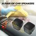 1 Pair Of Universal 500w Car  Tweeters Installs Instantly Built in Divider Mini Square High Frequency Car Audio Stereo Speakers black