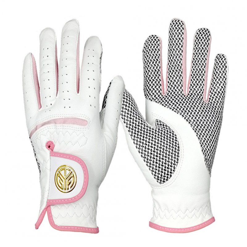 1 Pair Of Women's Golf  Gloves Sheepskin Non-slip Wear-resistant Breathable Gloves 19 yards