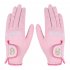 1 Pair Of Women s Golf  Gloves Microfiber Cloth Sunscreen Breathable Wear resistant Washable Golf Gloves Pink 21 yards